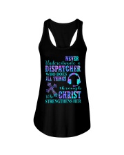 Never underestimate a dispatcher Ladies Flowy Tank tile