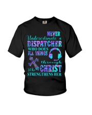 Never underestimate a dispatcher Youth T-Shirt tile