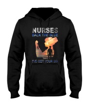 Nurses back the blue Hooded Sweatshirt tile