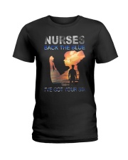 Nurses back the blue Ladies T-Shirt tile