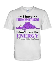 I have fibromyalgia V-Neck T-Shirt tile