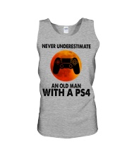 Never underestimate an old man with a Ps4 Unisex Tank tile