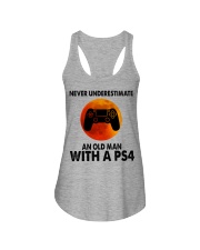 Never underestimate an old man with a Ps4 Ladies Flowy Tank tile