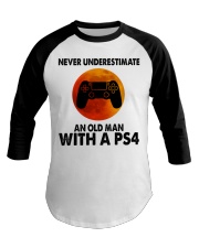 Never underestimate an old man with a Ps4 Baseball Tee tile