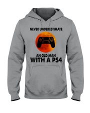 Never underestimate an old man with a Ps4 Hooded Sweatshirt tile