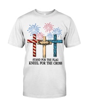 Stand for the flag kneel for the cross Classic T-Shirt tile