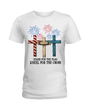 Stand for the flag kneel for the cross Ladies T-Shirt tile