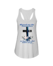 Blessed are the peacemakers Ladies Flowy Tank tile