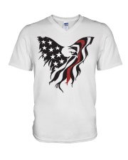 American firefighter V-Neck T-Shirt tile