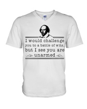 I would challenge you V-Neck T-Shirt tile