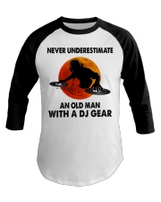 Never underestimate an old man Baseball Tee tile