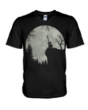 Guitar Moon V-Neck T-Shirt tile