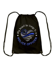 My heart belongs to a police officer Drawstring Bag tile