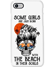 Some girls are just born with the beach Phone Case tile