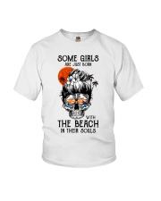 Some girls are just born with the beach Youth T-Shirt tile