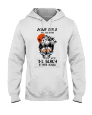 Some girls are just born with the beach Hooded Sweatshirt tile