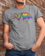 Peace love lgbt - Printed apparels Classic T-Shirt apparel-classic-tshirt-lifestyle-26