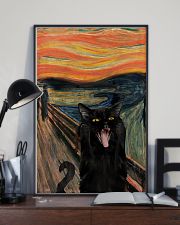 Black cat scream 11x17 Poster lifestyle-poster-2