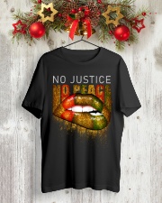 No justice No peace Classic T-Shirt lifestyle-holiday-crewneck-front-2