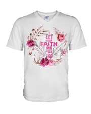 Let your faith be bigger than your fear V-Neck T-Shirt tile