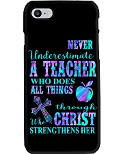 Never underestimate a teacher Phone Case tile