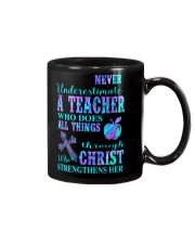 Never underestimate a teacher Mug tile