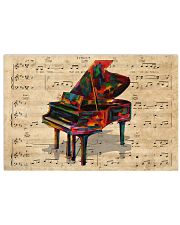 Watercolor piano 17x11 Poster front
