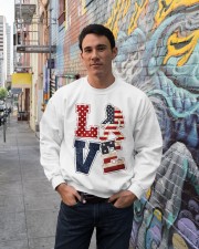 Love America Crewneck Sweatshirt lifestyle-unisex-sweatshirt-front-2