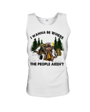 I wanna be where the people aren't Unisex Tank tile