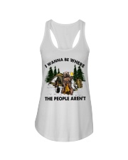 I wanna be where the people aren't Ladies Flowy Tank tile