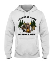 I wanna be where the people aren't Hooded Sweatshirt tile