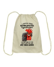 Resting face Drawstring Bag tile