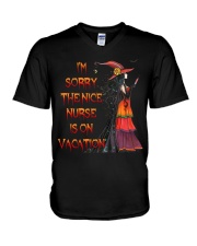I'm sorry the nice nurse is on vacation V-Neck T-Shirt tile