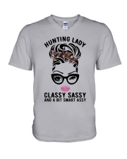 Hunting Lady V-Neck T-Shirt tile