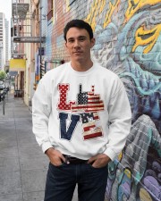 Love America Crewneck Sweatshirt lifestyle-unisex-sweatshirt-front-2