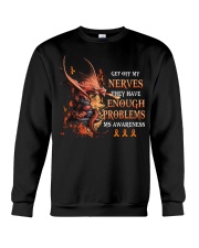 Get off my nerves Crewneck Sweatshirt front