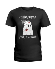 I stab people for a living Ladies T-Shirt tile
