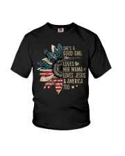 She's a good girl loves her mama Youth T-Shirt tile