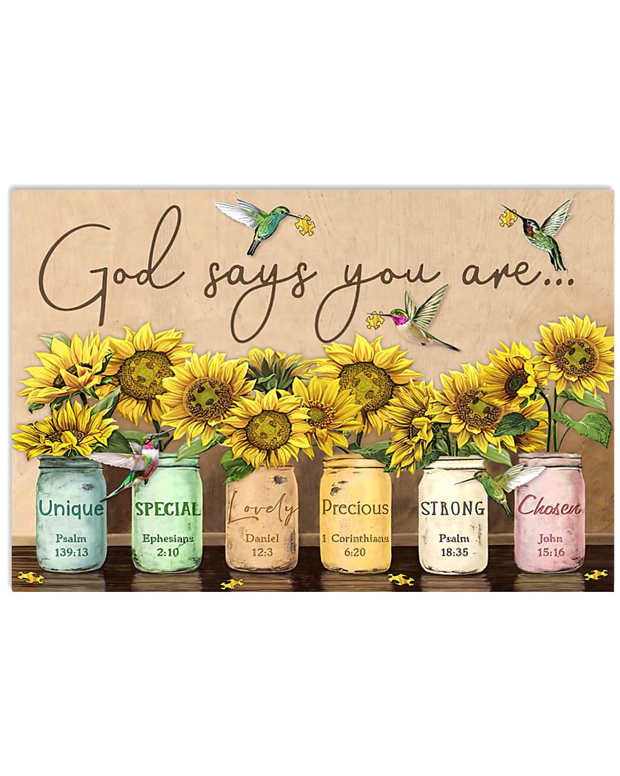 God says you are 17x11 Poster
