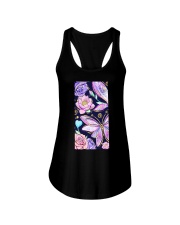 Purple butterfly Ladies Flowy Tank tile
