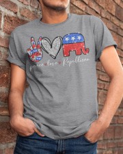 Peace love republican - Printed apparels Classic T-Shirt apparel-classic-tshirt-lifestyle-26