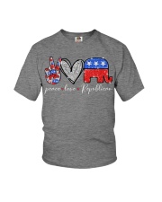 Peace love republican - Printed apparels Youth T-Shirt tile