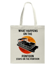 What happens on the pontoon Tote Bag tile