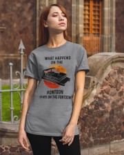 What happens on the pontoon Classic T-Shirt apparel-classic-tshirt-lifestyle-06