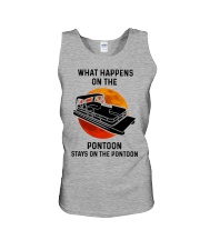 What happens on the pontoon Unisex Tank tile