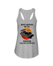What happens on the pontoon Ladies Flowy Tank tile