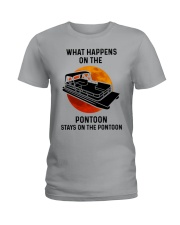 What happens on the pontoon Ladies T-Shirt tile