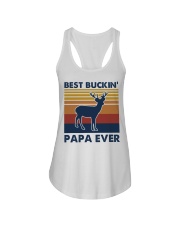 Best buckin' papa ever Ladies Flowy Tank tile
