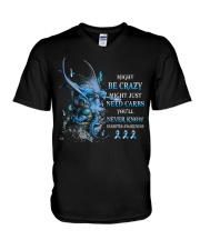 Might be crazy V-Neck T-Shirt tile