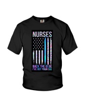 Nurse back the blue Youth T-Shirt tile